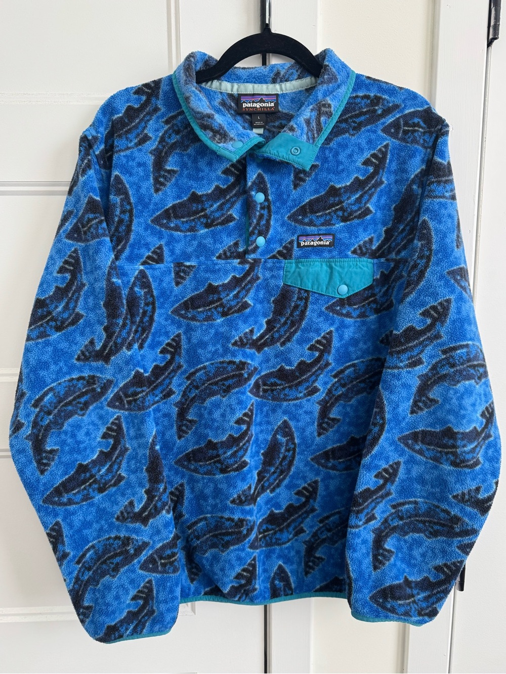 Patagonia Synchilla Lightweight Snap-T Fleece Pullover in FA17 Leaping Oasis